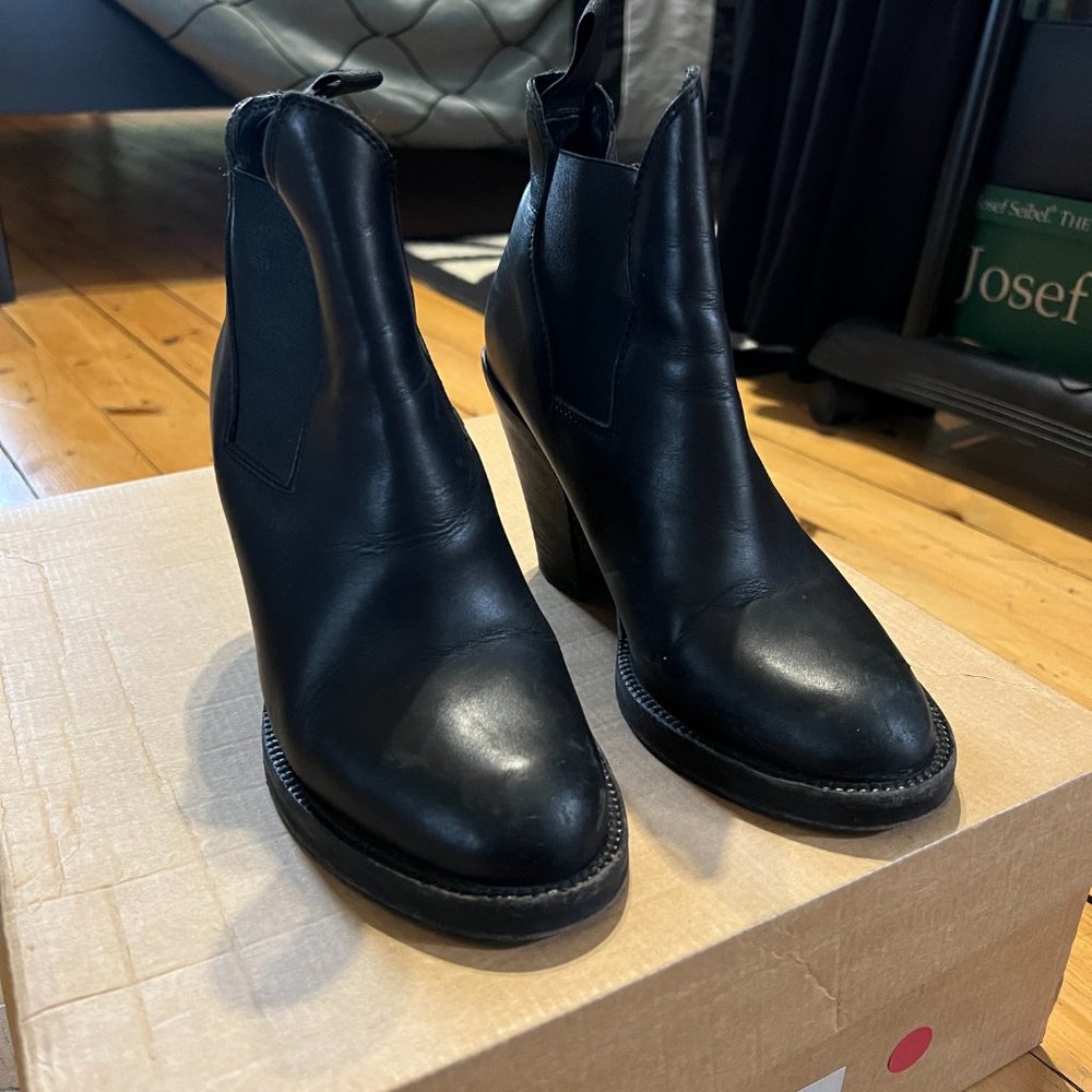Acne Star Heeled Leather Booties